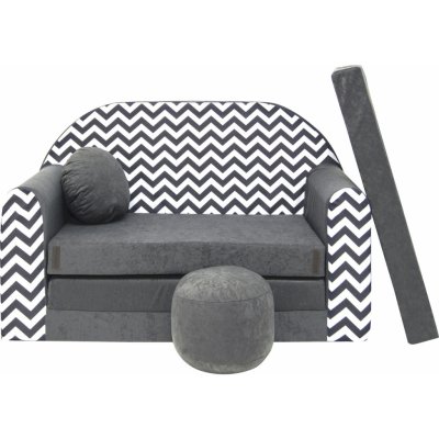 Ourbaby grey waves sofa Pohovka Dvoumístná 34470 – Hledejceny.cz