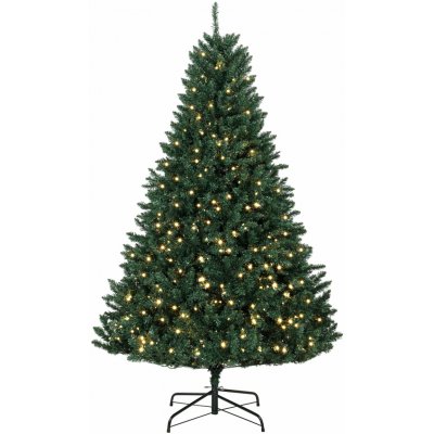 HOMCOM Vánoční stromeček HOMCOM, 550 teple bílých LED diod, 1494 větví, nehořlavý, plast/kov, 180 x 112 cm, zelený – Hledejceny.cz