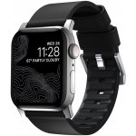 Nomad Active Pro hydrofobní kožený řemínek pro Apple Watch 44mm / 42mm - černostříbrný NM1A41SNW0 – Zboží Živě