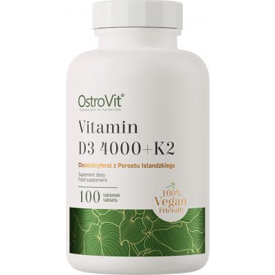 Ostrovit Vitamín D3 4000 IU + K2 VEGE 100 tablet – Hledejceny.cz