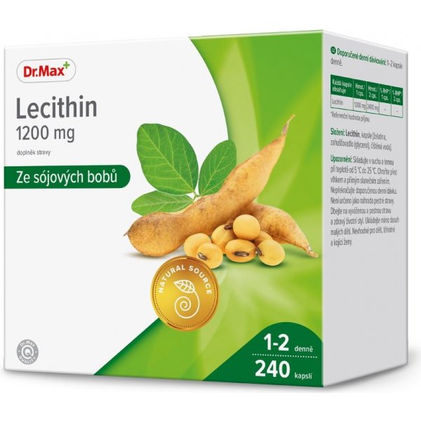 Doplněk stravy Dr.Max LECITHIN 1200 mg kapslí 240