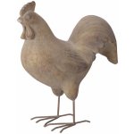 ProGarden Zahradní figurka slepice, 40 cm, šedá šedá – Zboží Dáma
