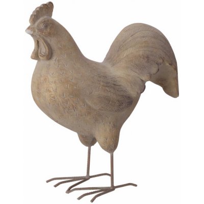 ProGarden Zahradní figurka slepice, 40 cm, šedá šedá – Zboží Dáma