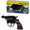 Alltoys policejní revolver černý kovový 12 ran