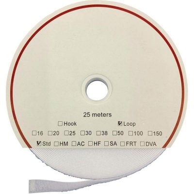 FASTECH® T0202000000325 pásek se suchým zipem, zalepení hotmelt , flaušová část, (d x š) 25000 mm x 20 mm, bílá, 25 m – Hledejceny.cz
