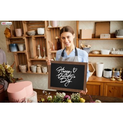 Allboards 70 x 50 cm tabule černá křídová v dřevěném rámu TB75 – Zboží Živě