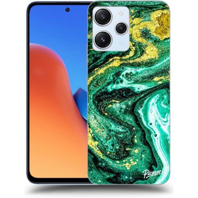 Pouzdro Picasee silikonové Xiaomi Redmi 12 4G - Green Gold čiré – Sleviste.cz