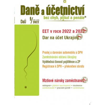 DaÚ č. 9 / 2022 - EET – dobrovolné využívání – Hledejceny.cz