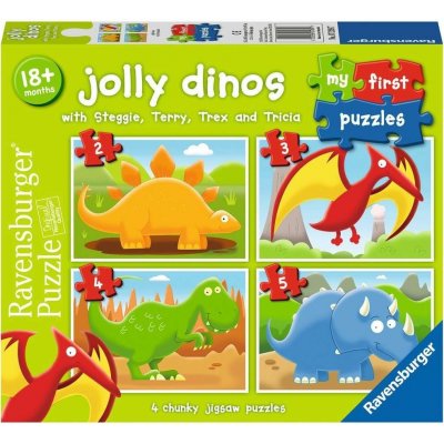 RAVENSBURGER Moje první Veselí Dinosauři 4v1 2,3,4,5 dílků – Zbozi.Blesk.cz