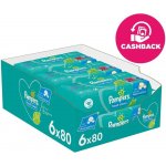 Pampers Fresh Clean Dětské vlhčené ubrousky 6 x 80 ks – Hledejceny.cz
