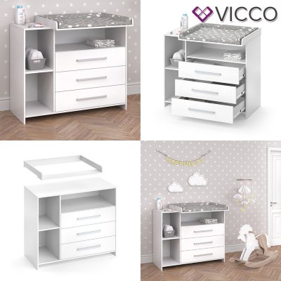 Vicco Přebalovací pult Oskar White 113x100x53 cm – Zbozi.Blesk.cz