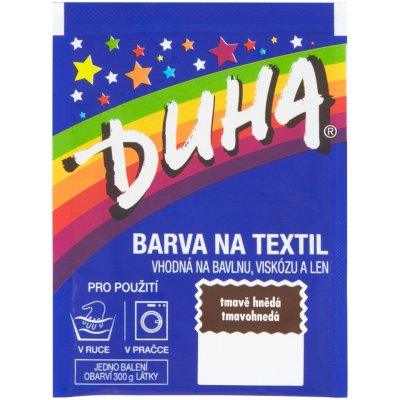 Ideal Duha tmavě hnědá barva na textil na bavlnu viskozu a len na 300 g látky 15 g – Zboží Dáma