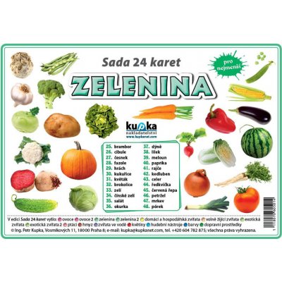 Zelenina - sada 24 karet – Kupka Petr – Zboží Mobilmania