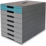 Durable Idealbox Plus 7 zásuvkový box 7 zásuvek šedo-modrý 776306 – Zboží Mobilmania