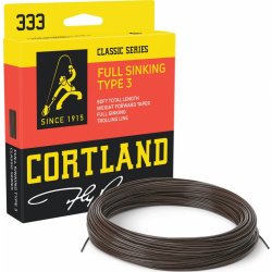 Cortland muškařská šnůra 333 Classic Full Sinking TYPE 3 Brown Fresh/Salt WF5S 90ft