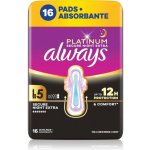 Always Hygienické vložky s křidélky Platinum Secure Night Extra vel. 5 16 ks – Hledejceny.cz