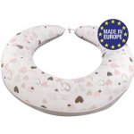 Bomimi ABRA multifunkční polštář XXL SRDÍČKA růžová šedá – Zboží Dáma