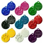 Šperky4U Hliníková psí známka tlapka malá PZ014-Y – Zboží Mobilmania