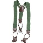 Kšandy AČR kožené upínání na knoflíky zelené – Zboží Dáma