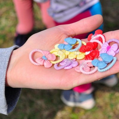 Dětské gumičky do vlasů 10 ks - mašličky – Zbozi.Blesk.cz