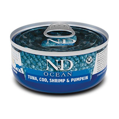N&D Cat Ocean Adult Tuna & Cod & Shrimp & Pumpkin 12 x 70 g