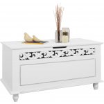 Casaria Jersey 102565 se sklopným víkem 80 x 40 x 48 cm bílá – Zboží Dáma