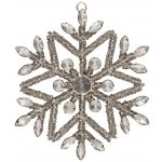 GREEN GATE Kovová vánoční ozdoba Snowflake Crystal Silver 12 cm, stříbrná barva, kov – Hledejceny.cz