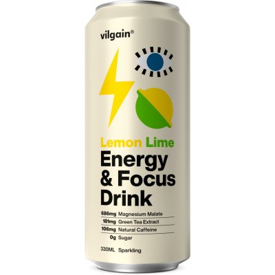 Vilgain Energy & Focus Drink Lemon and Lime 330 ml – Sleviste.cz