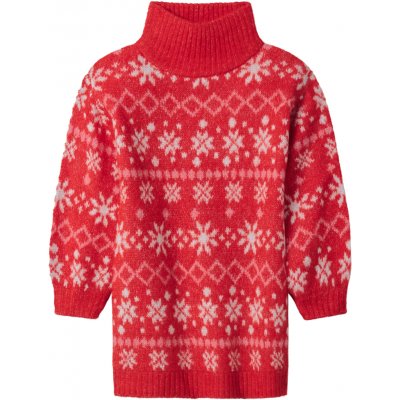 lupilu dívčí vánoční pletené šaty červená – Zboží Dáma