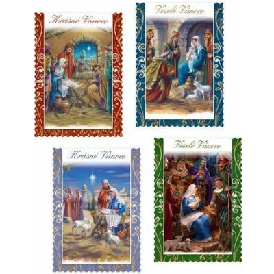 ARGUS Vánoční pohlednice s třpytivým efektem 06110275-c – Zboží Dáma