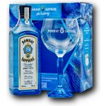 Bombay Sapphire Gin 40% 0,7 l (dárkové balení 1 sklenice) – Zboží Dáma