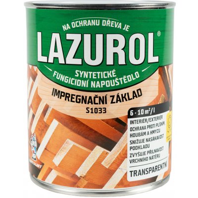 Barvy a laky Hostivař Lazurol impregnační základ 0,75l čirý – Hledejceny.cz