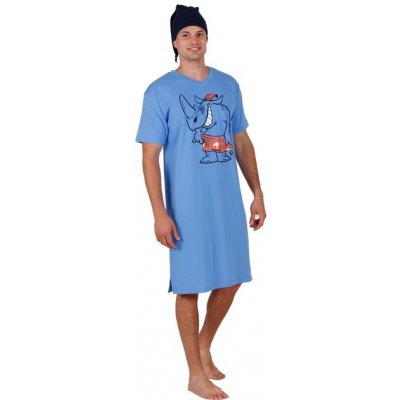 Calvi 751 Nosorožec pánská noční košile kr.rukáv modrá – Zboží Mobilmania
