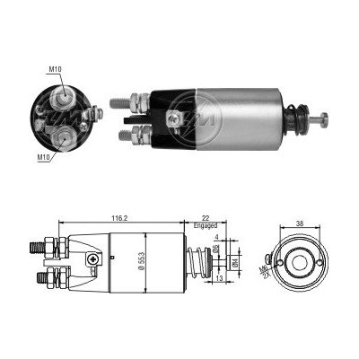Spínač startéru M009T60671 Mitsubishi M371XB4171 | Zboží Auto