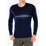 Icebreaker Mens Mer 200 Oasis LS Crewe Snow Wave Midnight Navy – Zboží Dáma