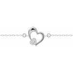Preciosa Romantický stříbrný náramek na nohu tender heart 5359 00 – Zboží Dáma