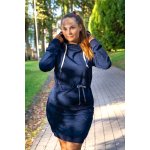 Jsem máma kojicí mikinové šaty modré s puntíky – Zboží Dáma