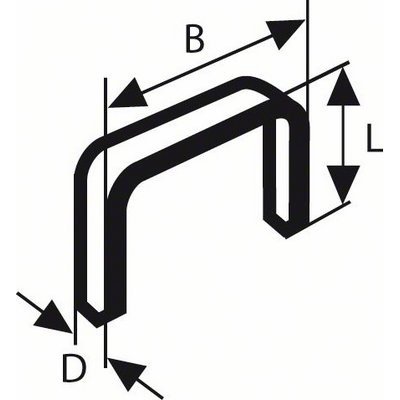 Sponky do sponkovaček Bosch PTK 3,6 LI, PTK 14 E Duotac, HT 14 a HMT 57 - 10x0.74x11.4mm, 5000ks, typ 53 (2609200211)