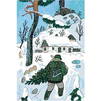 MALUJEŠ Malování podle čísel - JOSEF LADA - SE STROMEČKEM Rozměr: 60x90 cm, Rámování: vypnuté plátno na rám – Zboží Mobilmania