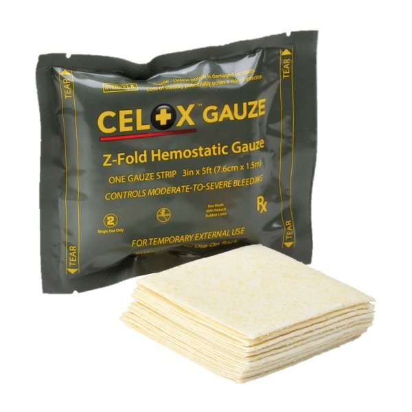 Obvazový materiál CELOX Z - hemostatická gáza 1,5 m