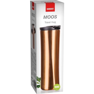 Banquet cestovní hrnek dvoustěnný MOOS 500 ml měděná