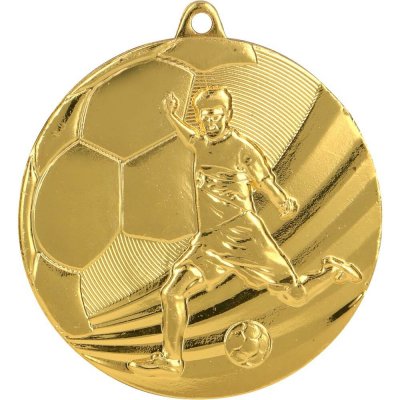 Designová kovová medaile Fotbal Zlatá 5 cm – Hledejceny.cz