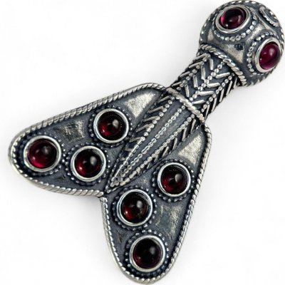 Drakkaria MEROVEJSKÁ FRANSKÁ STŘÍBRNÁ brož s granáty P3492 – Sleviste.cz