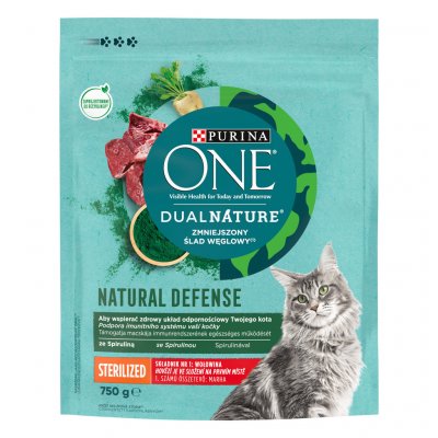 Purina ONE DualNature Sterilcat Hovězí se spirulinou 0,75 kg – Zboží Dáma