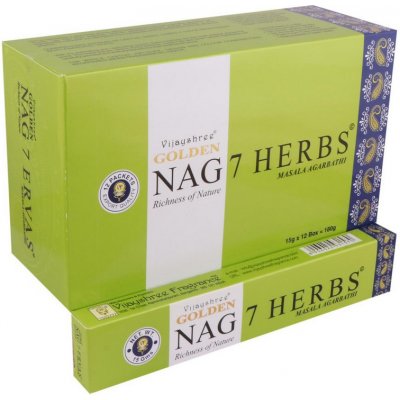 Vijayshree Golden Nag vonné tyčinky 7 Herbs 15 g – Zbozi.Blesk.cz