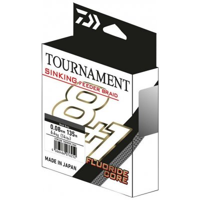 Daiwa Splétaná Šňůra Tournament Sinking Feeder Braid Grey 8+1 135 m - 0,08 mm – Sleviste.cz