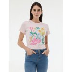 Orsay dámské tričko s potiskem světle růžové – Sleviste.cz
