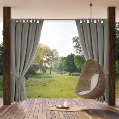 EUROFIRANY ZAHRADNÍ VODĚODOLNÝ ZÁVĚS NA POUTKÁCH GARDEN 155X240 CM TMAVĚBÉŽOVÁ – Hledejceny.cz