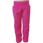 Dětské softshellové kalhoty bez kapes s fleecem tmavě růžové – Sleviste.cz