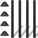 vidaXL 242148 4 stolové nohy 710 mm Černá – Sleviste.cz